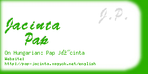 jacinta pap business card